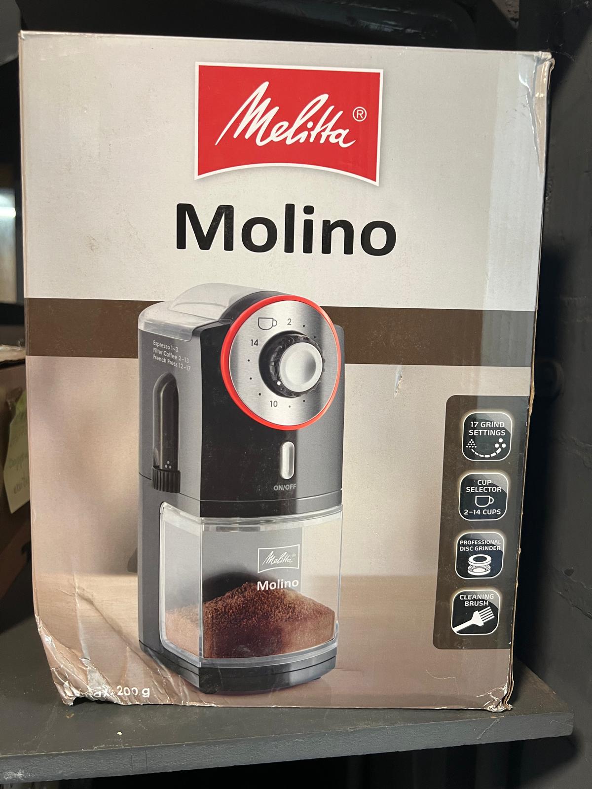 Melitta MOLINO Electric Burr Coffee Grinder (Box Damage)
