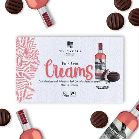 Whitakers Dark Chocolate Pink Gin Fondant Creams 150g