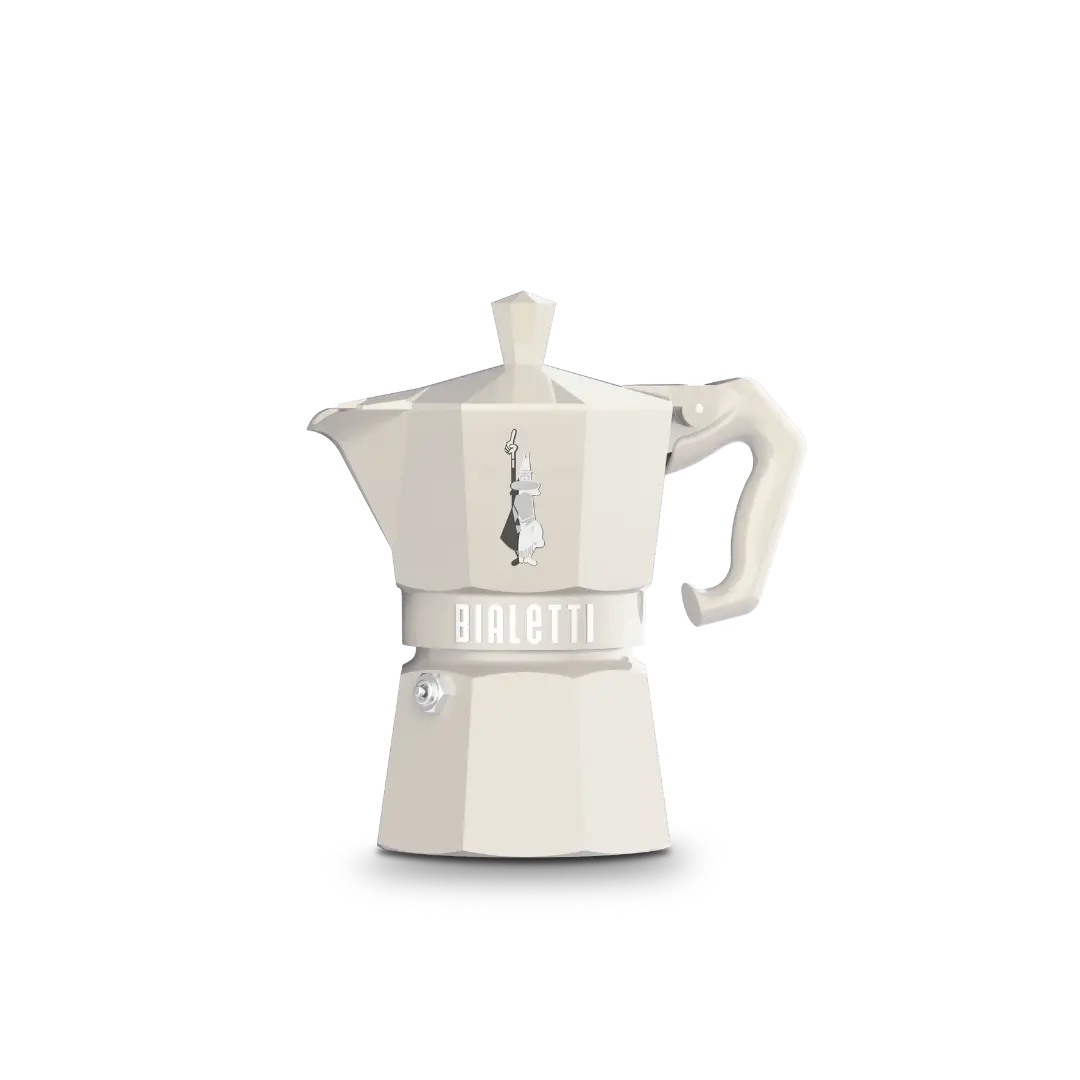Bialetti Moka Express Exclusive 3 Cup Cream stovetop coffee maker