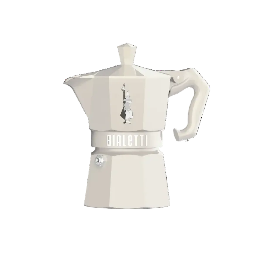 Bialetti Moka Express Exclusive 3 Cup Cream stovetop coffee maker