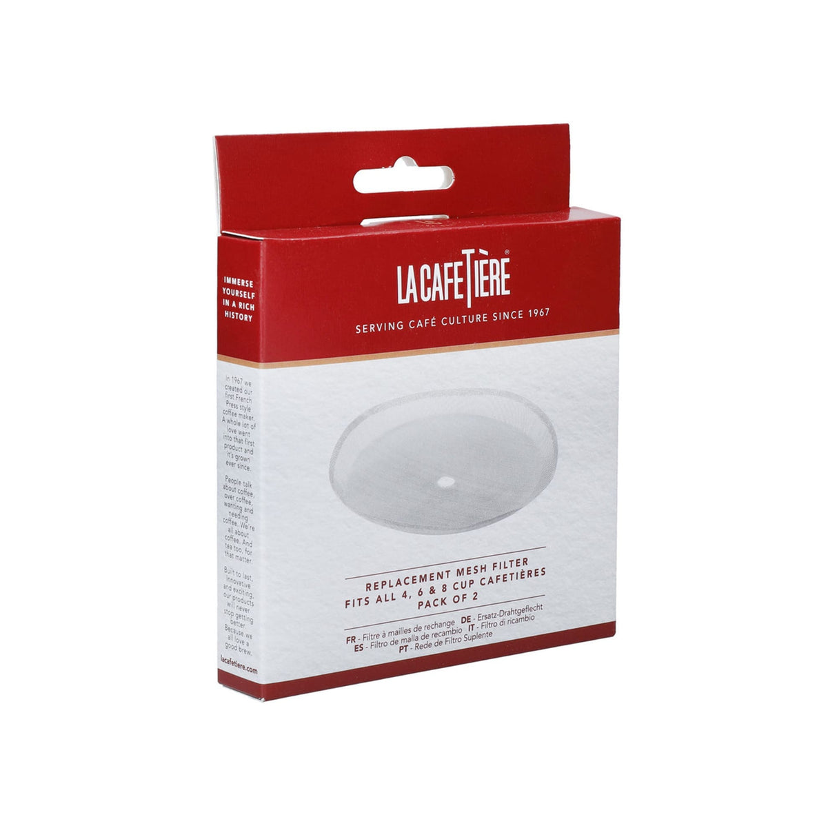 La Cafetière Stainless Steel Cafetière Spare Meshes - Fits All 4, 6 and 8 Cup Cafetières