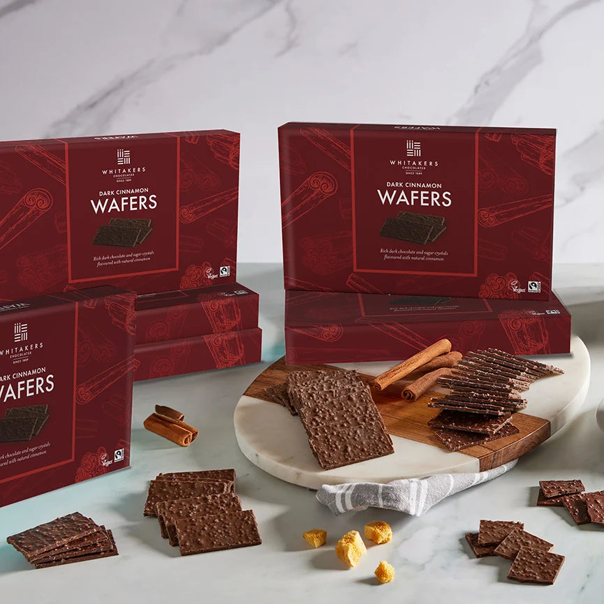 Whitakers Dark Chocolate Cinnamon Wafers 150g