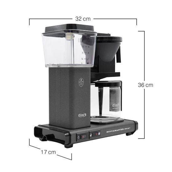 Moccamaster KBG Select Filter Coffee Machine - Stone Grey