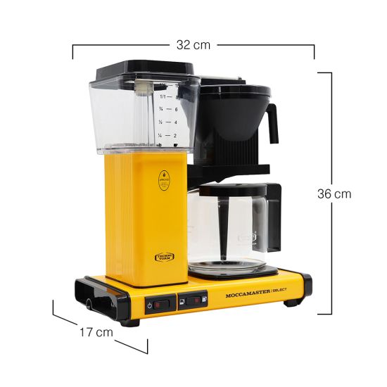 Moccamaster KBG Select Filter Coffee Machine - Yellow Pepper