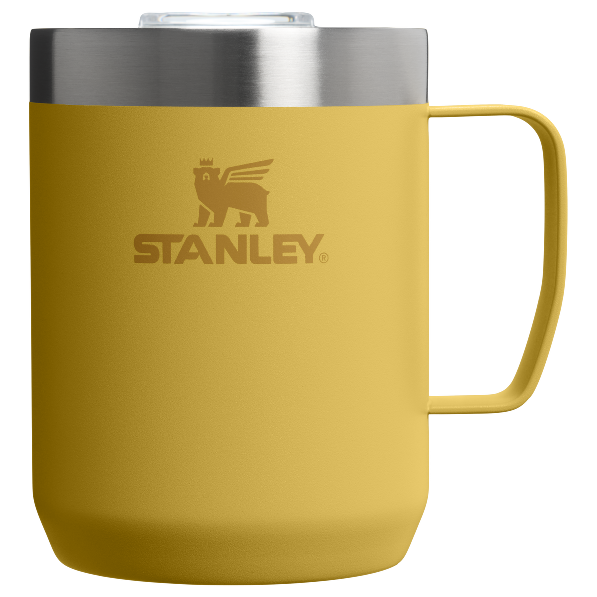 Stanley Everyday Camp Mug 0.23L in Dijon with handle and clear lid
