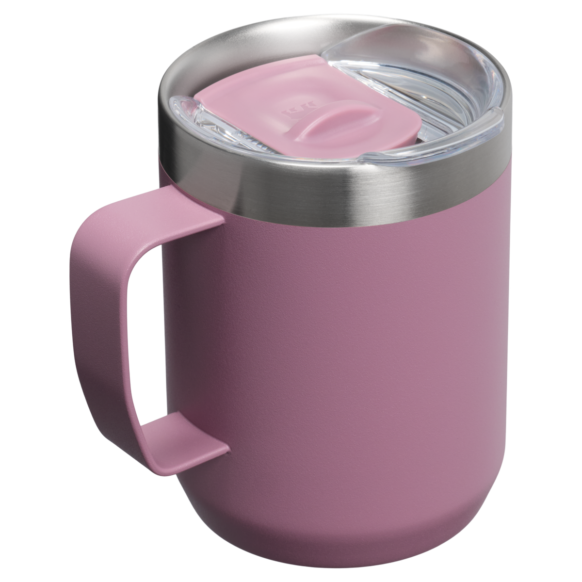 Rear view of the Purple Smoke Stanley Everyday Camp Mug with handle