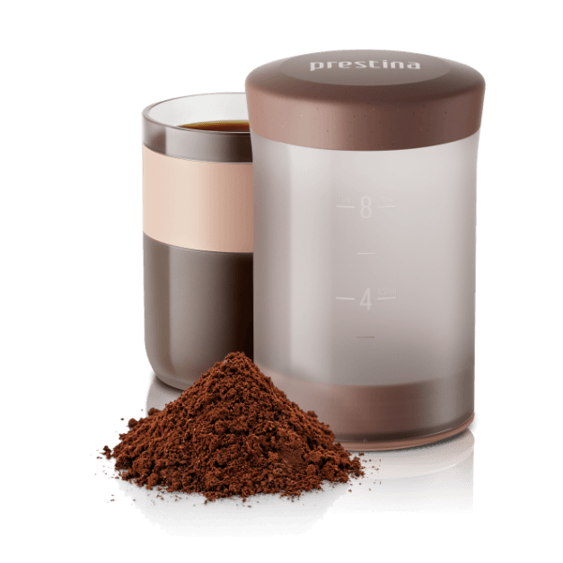 Wacaco Prestina portable coffee press brewer in Clay Pink