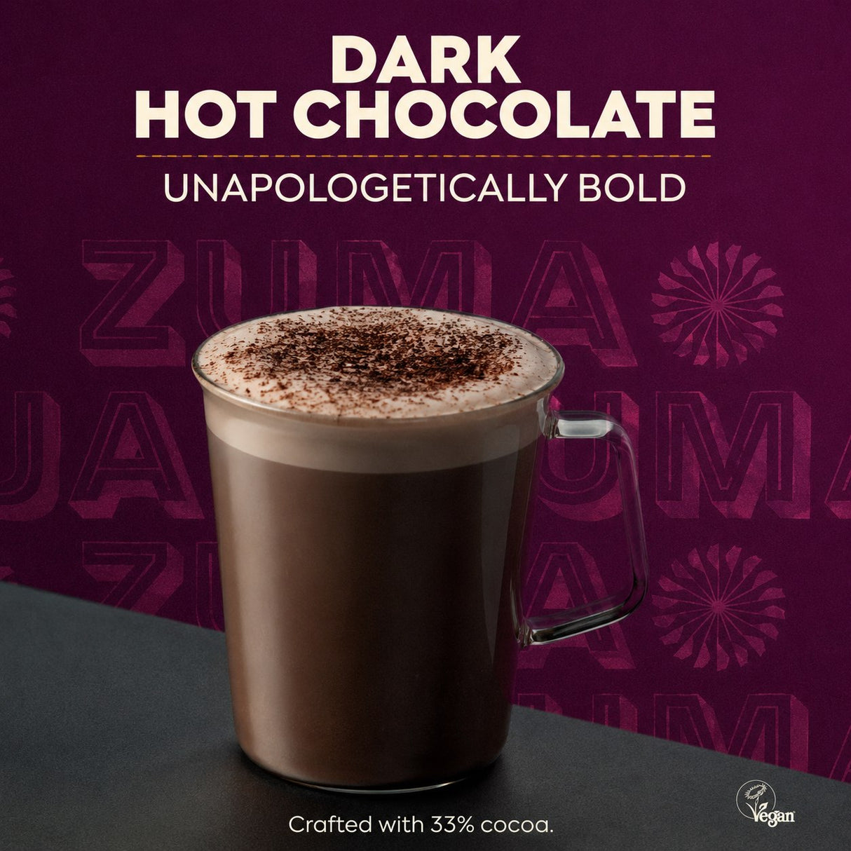 Zuma Dark Hot Chocolate (33% Cocoa) Bag 1kg