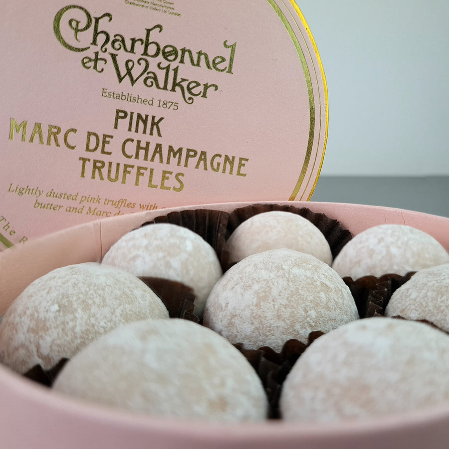Charbonnel Et Walker, Charbonnel Et Walker Milk and Pink Marc De Champagne Truffles Bundle, Redber Coffee