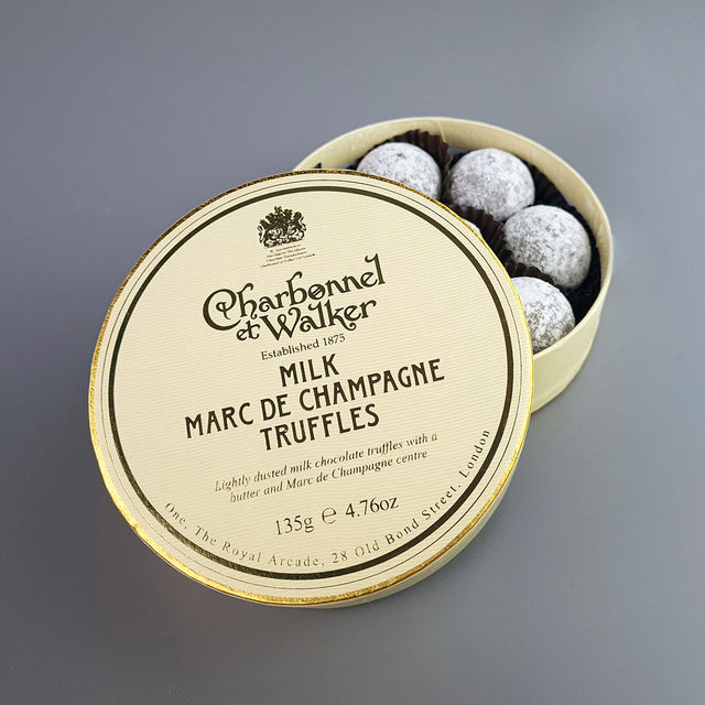 Charbonnel Et Walker, Charbonnel Et Walker Milk and Pink Marc De Champagne Truffles Bundle, Redber Coffee