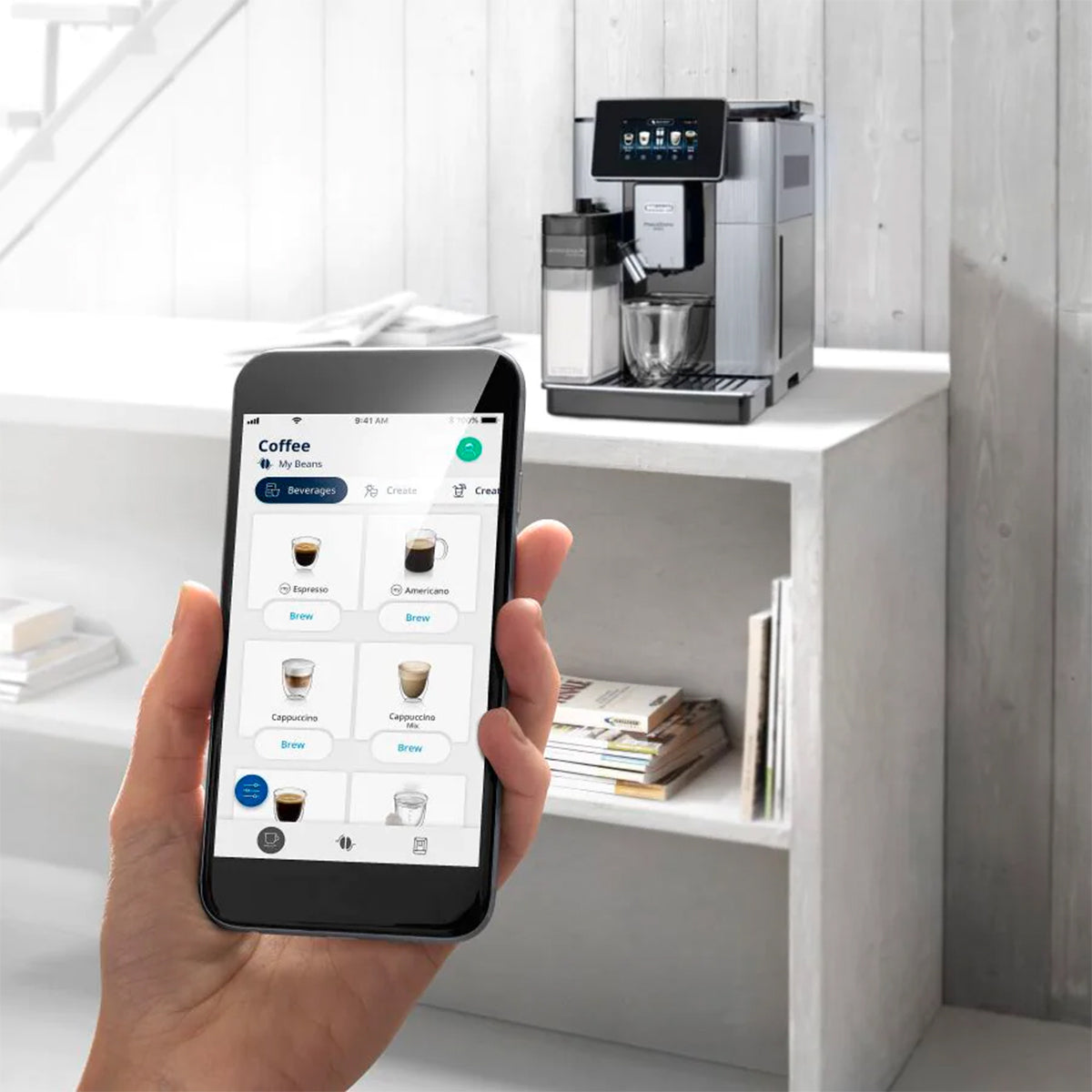 DeLonghi, De'Longhi Primadonna Soul Automatic Coffee Machine, Redber Coffee