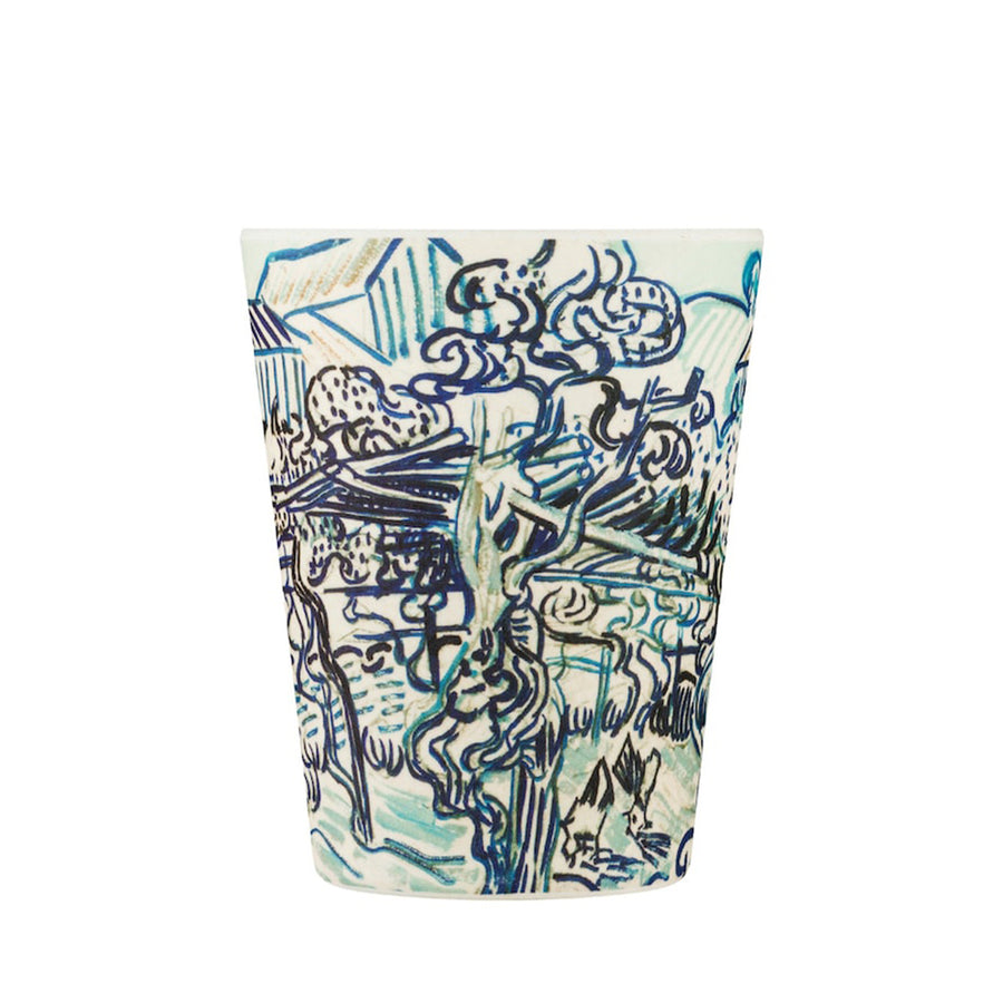Ecoffee, Ecoffee Cup Reusable Bamboo Travel Cup 0.34l / 12 oz. - Van Gogh Museum Old Vineyard with Peasant Woman, 1890, Redber Coffee