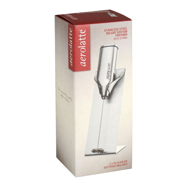 Aerolatte, Aerolatte Stainless Steel Electric Milk Frother with Stand, Redber Coffee