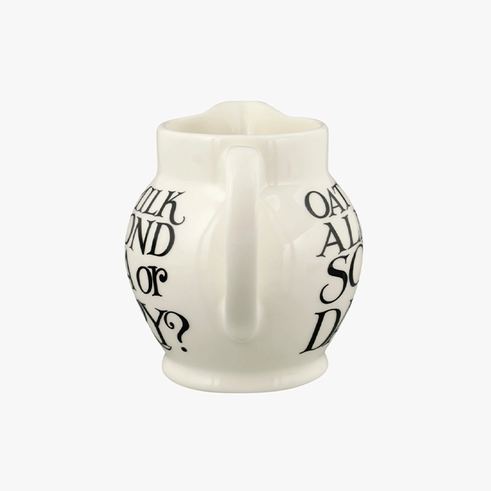 Emma Bridgewater, Emma Bridgewater Black Toast Soya Or Dairy Jug - 1/2 Pint, Redber Coffee