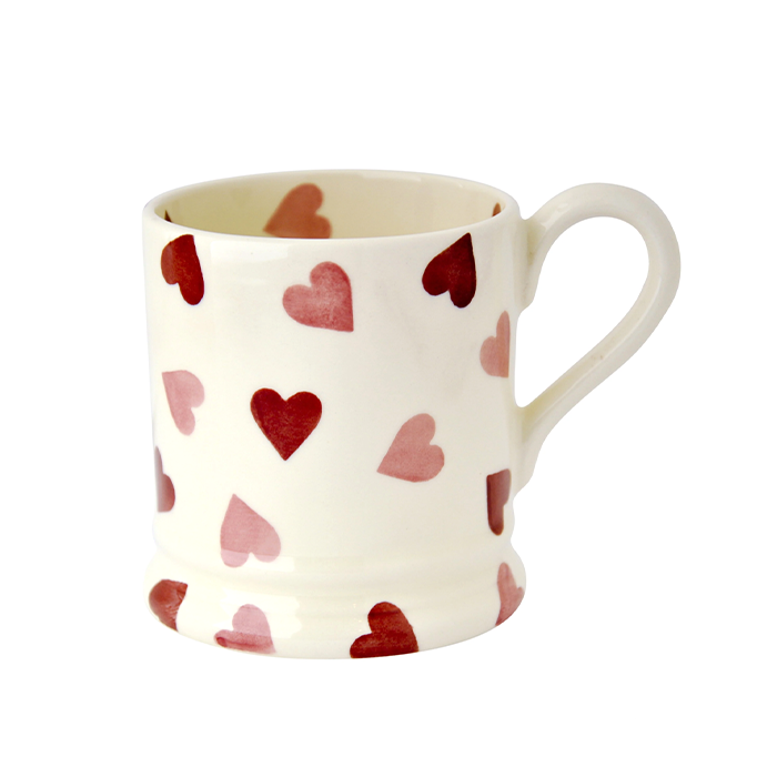 Emma Bridgewater, Emma Bridgewater Pink Hearts Mug - 1/2 Pint, Redber Coffee