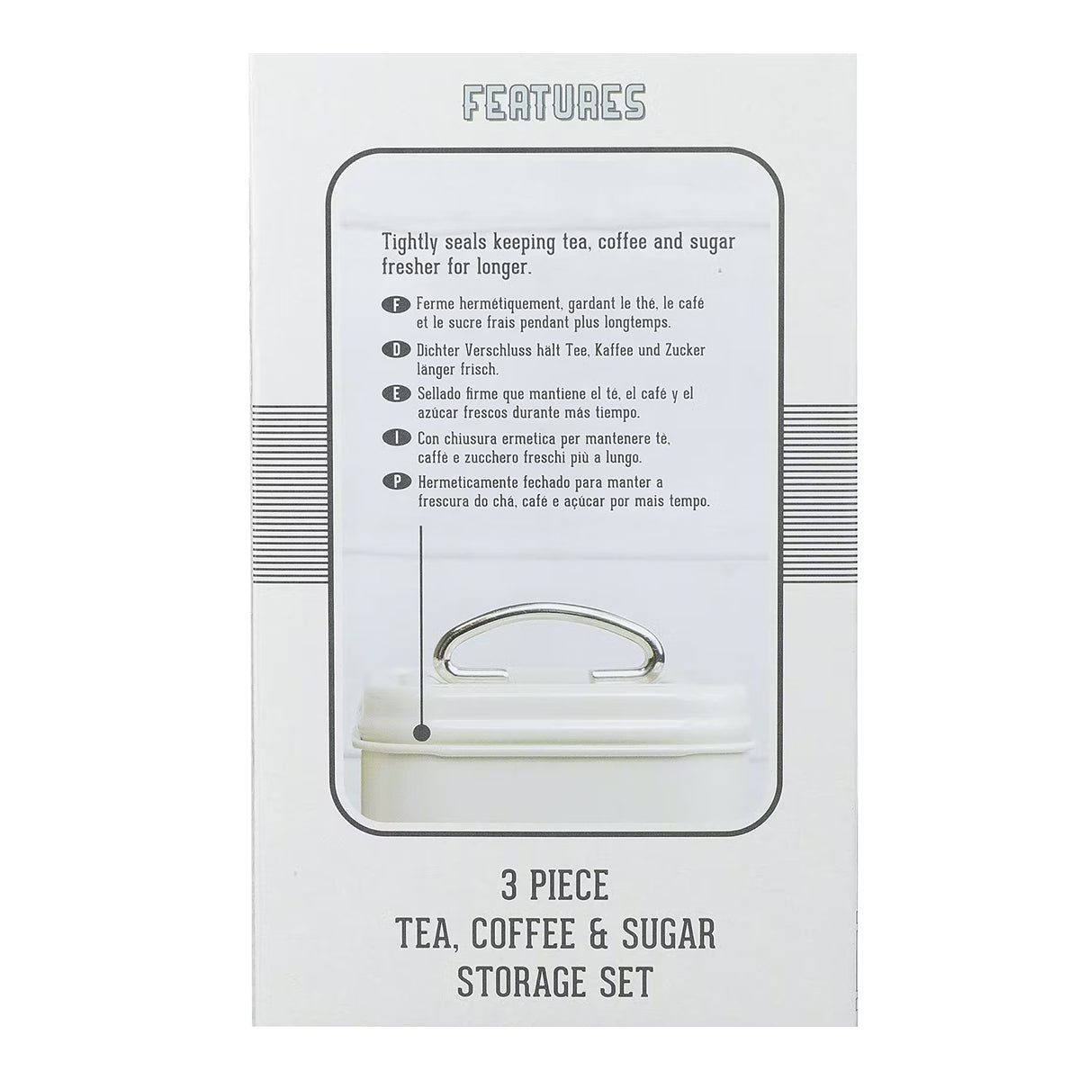 KitchenCraft, KitchenCraft Living Nostalgia Tea, Coffee & Sugar Canisters - Antique Cream, Redber Coffee