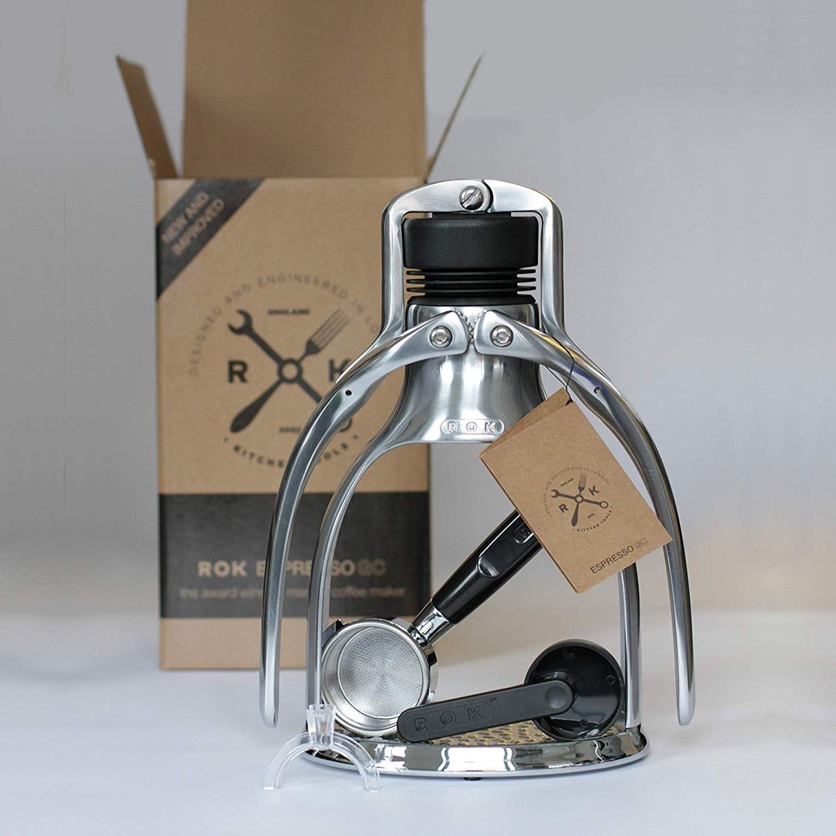ROK, ROK EspressoGC Manual Espresso Coffee Maker with Free Coffee, Redber Coffee