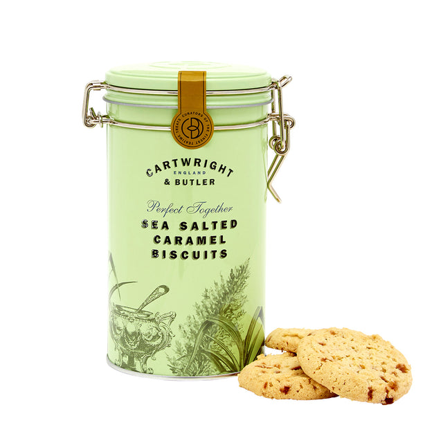 Cartwright & Butler, Cartwright & Butler Salted Caramel Biscuits in Tin, Redber Coffee