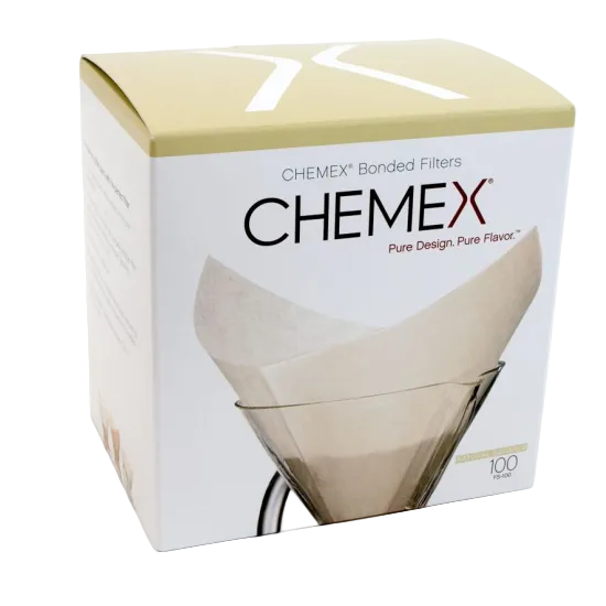 Chemex, Chemex FS-100 Pre-folded Coffee Paper Filter Squares 100pcs, Redber Coffee