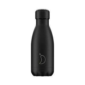 Chilly's, Chilly's Vacuum Insulated Stainless Steel 260ml Drinking Bottle - Monochrome All Black, Redber Coffee