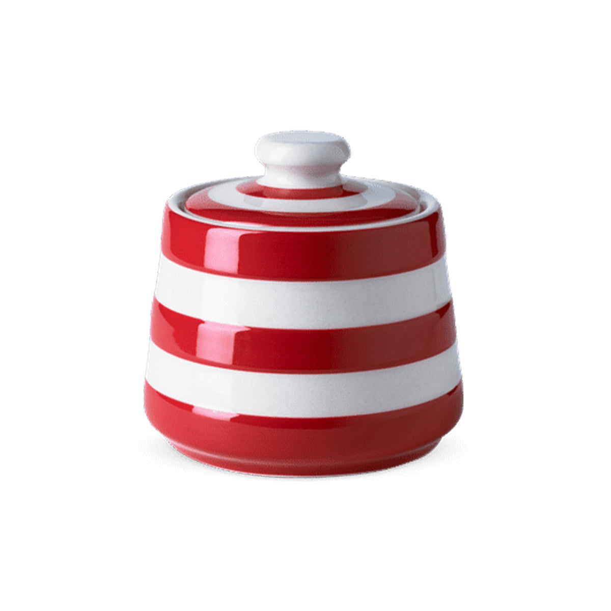 Cornishware, Cornishware Cornish Covered Sugar Bowl - Red, Redber Coffee