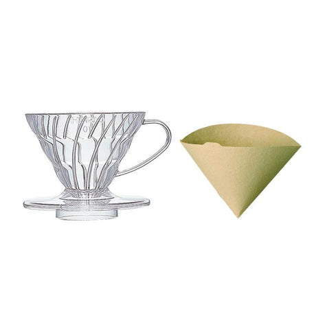 Hario, Hario V60 Coffee Dripper Plastic Size 01 & 40 Filter Papers, Redber Coffee
