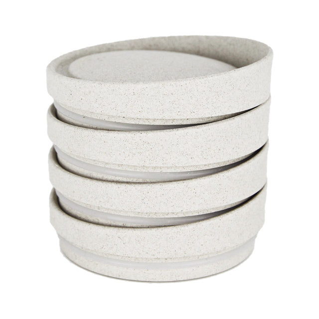 Huskee, Huskee Reusable Lids for Huskee Coffee Cups 4 Pack - Natural, Redber Coffee