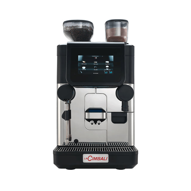 Compact La Cimbali S20 bean-to-cup coffee machine, perfect for cafés, offices, and small restaurants. Features a 7-inch touchscreen, advanced milk system, and customisable options, delivering consistent, high-quality espresso and milk-based drinks. Ideal for medium-capacity environments seeking reliable Italian coffee service.