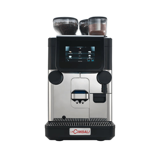 Compact La Cimbali S20 bean-to-cup coffee machine, perfect for cafés, offices, and small restaurants. Features a 7-inch touchscreen, advanced milk system, and customisable options, delivering consistent, high-quality espresso and milk-based drinks. Ideal for medium-capacity environments seeking reliable Italian coffee service.