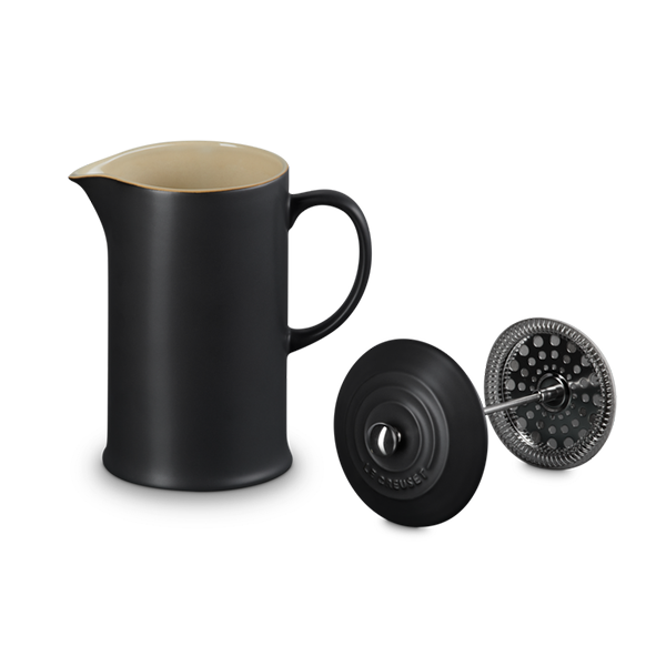 Le Creuset Stoneware Cafetiere 1L - Satin Black