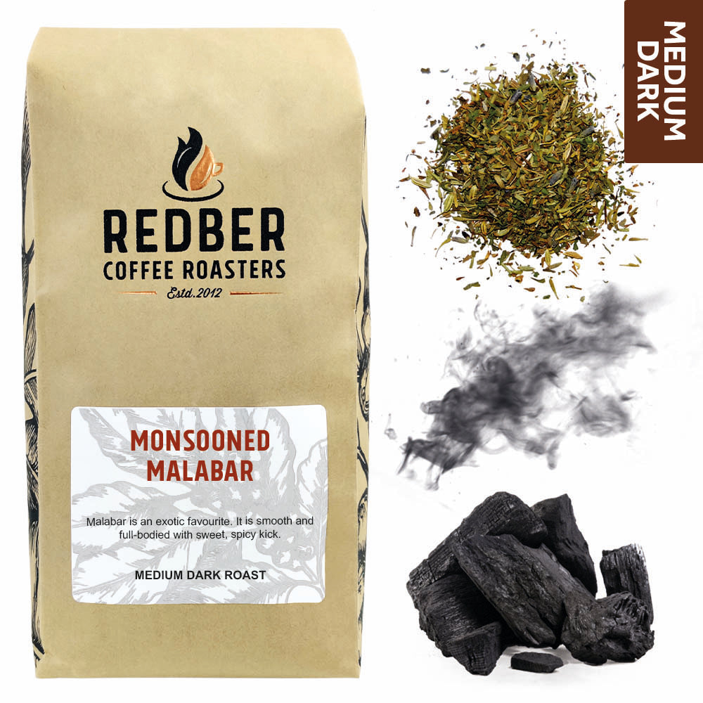 Redber, MONSOONED MALABAR AA - Medium-Dark Roast Coffee, Redber Coffee