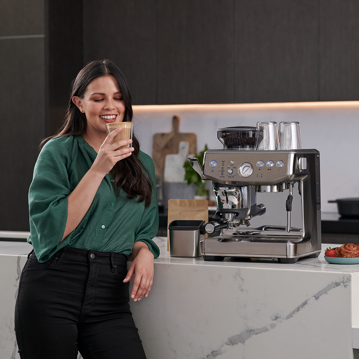 Sage, Sage The Barista Express Impress Coffee Machine - Stainless Steel, Redber Coffee