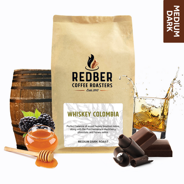 Redber, Tennessee Whiskey Barrel Aged Coffee - Colombia Pachamama, Redber Coffee