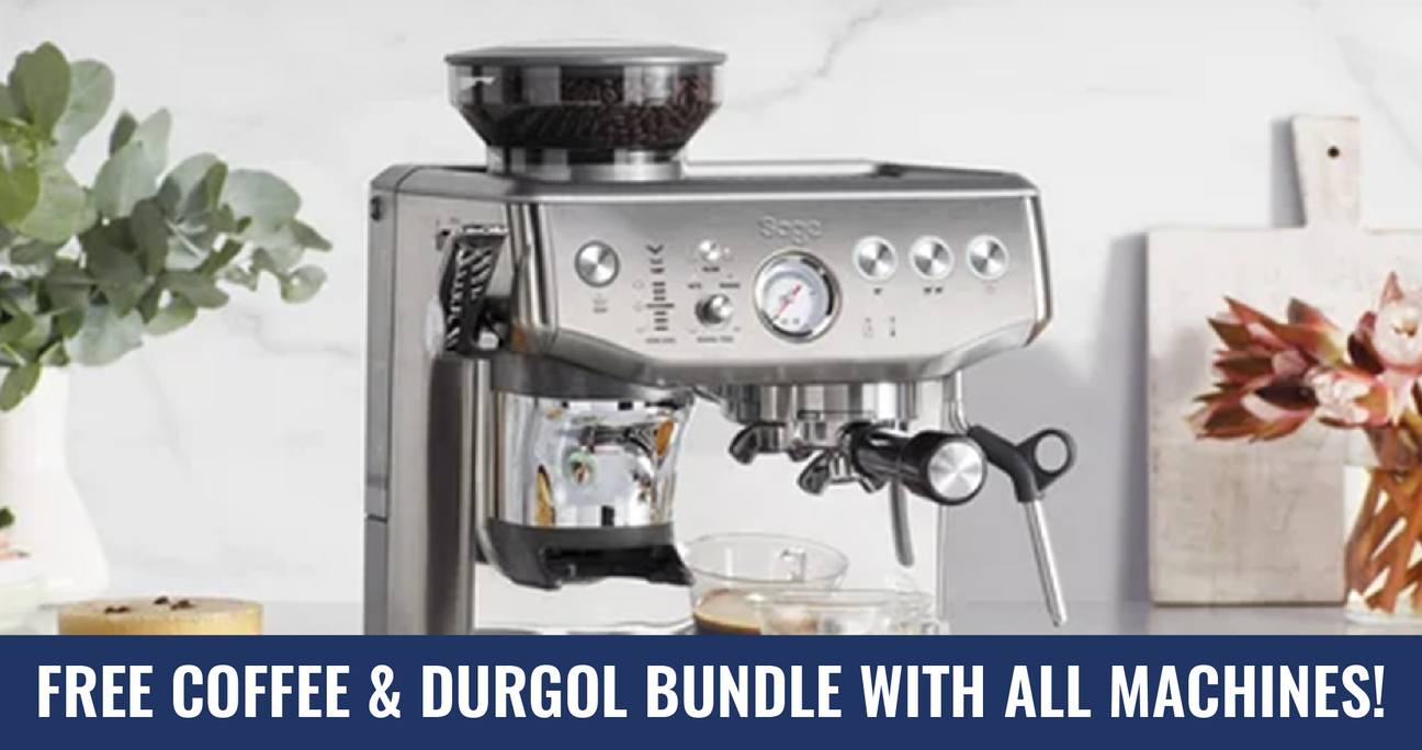 Bean to cup espresso machines, FREE coffee and Durgol cleaning bundle with purchase of any machine!