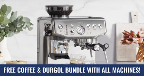 Bean to cup espresso machines, FREE coffee and Durgol cleaning bundle with purchase of any machine!