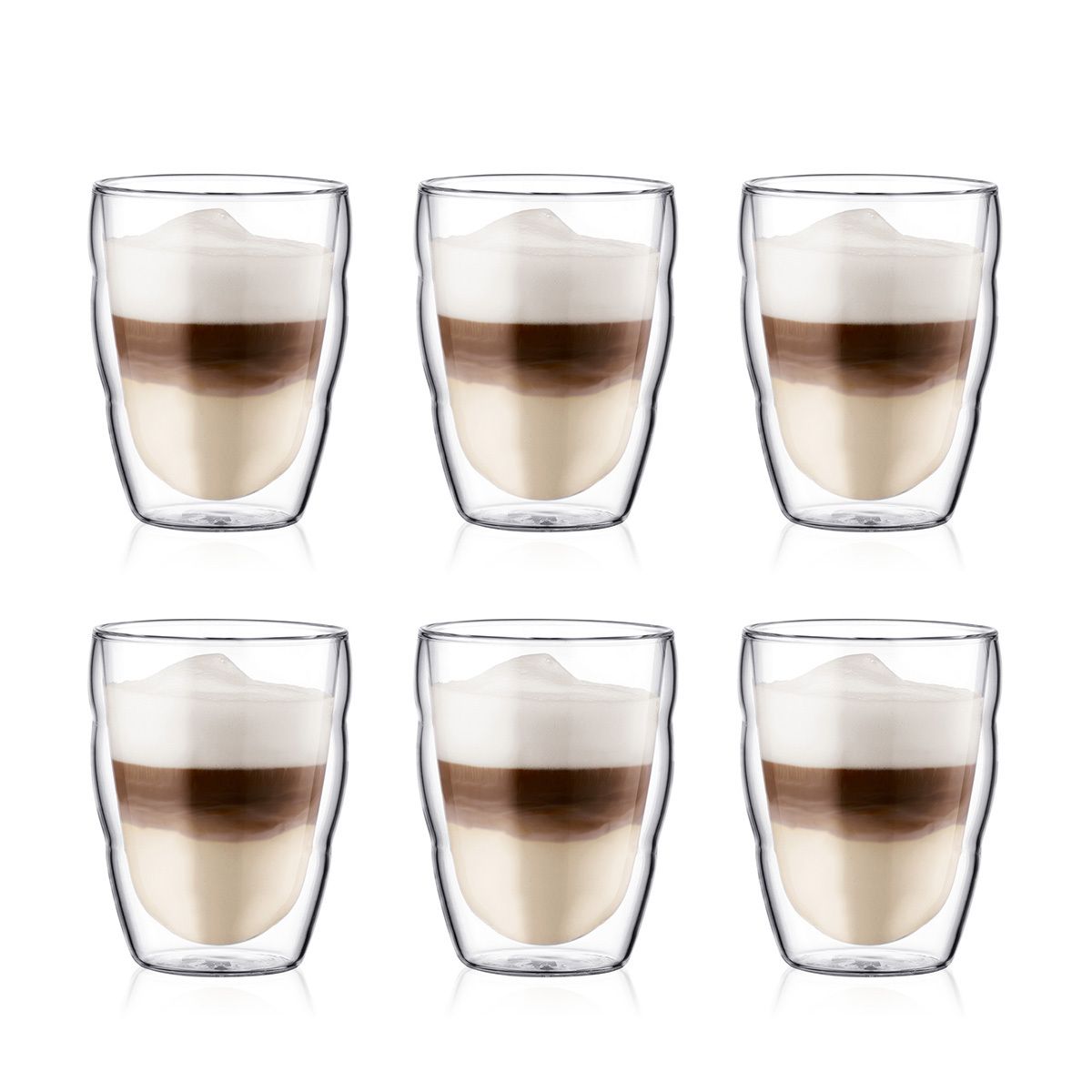 Bodum PILATUS 6pcs Double Wall Glasses, 0.25 l, 8 oz
