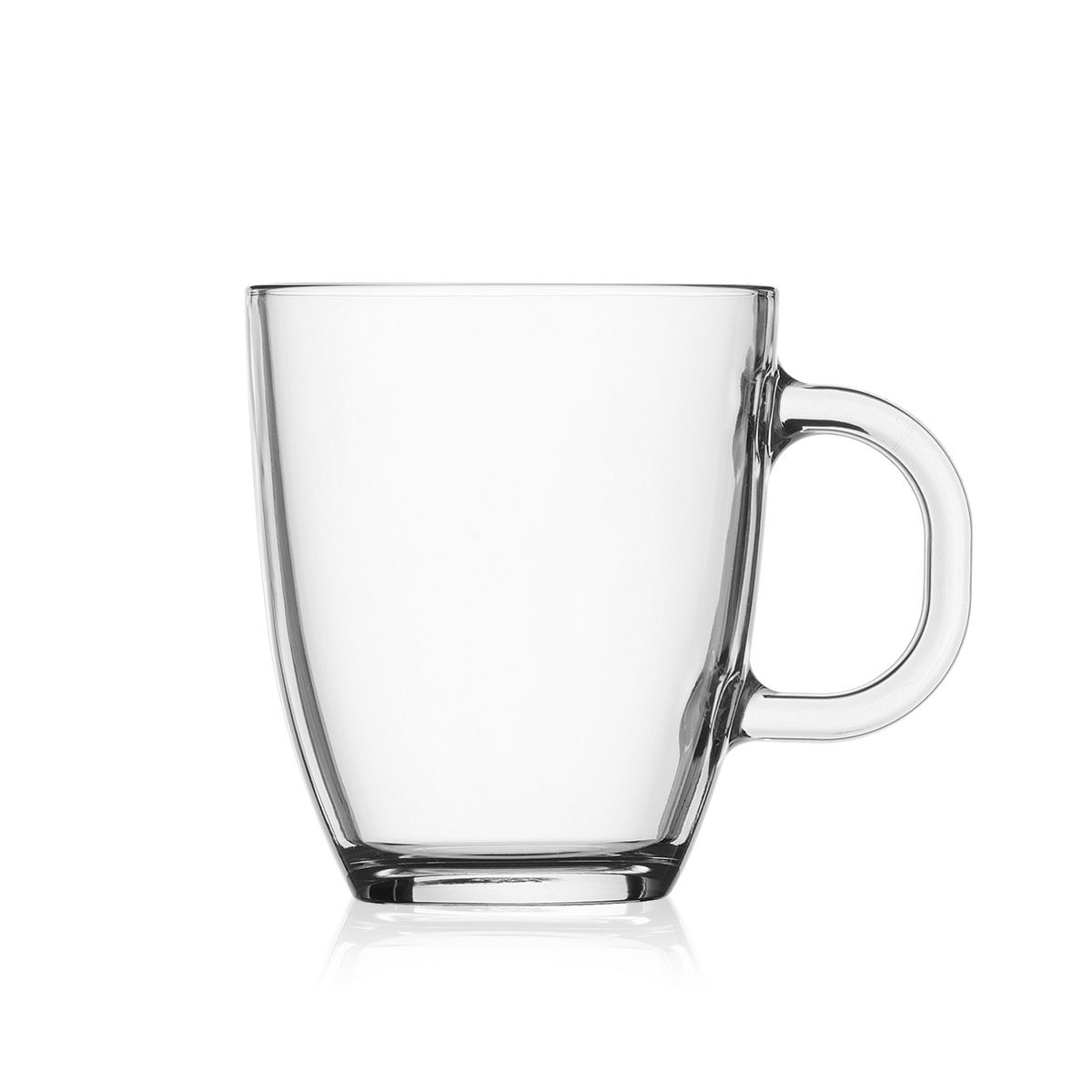 Bodum BISTRO Glass Coffee Mugs, 0.35 l, 12 oz, Set of 6