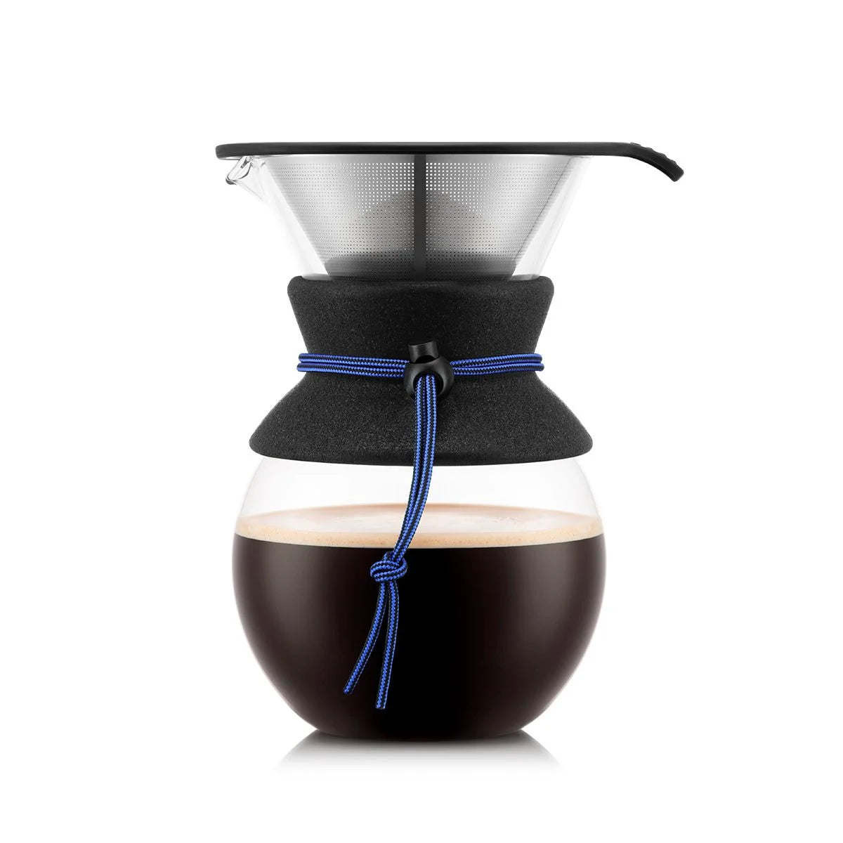 Bodum Pour Over Coffee maker with permanent s/s filter, 8 cup, 1.0 l, 34 oz - Candy Blue