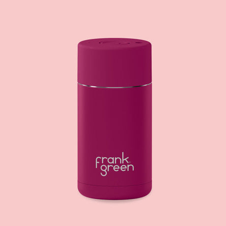 Frank Green 12oz/355ml Ceramic Reusable Cup with Push Button Lid - Berry
