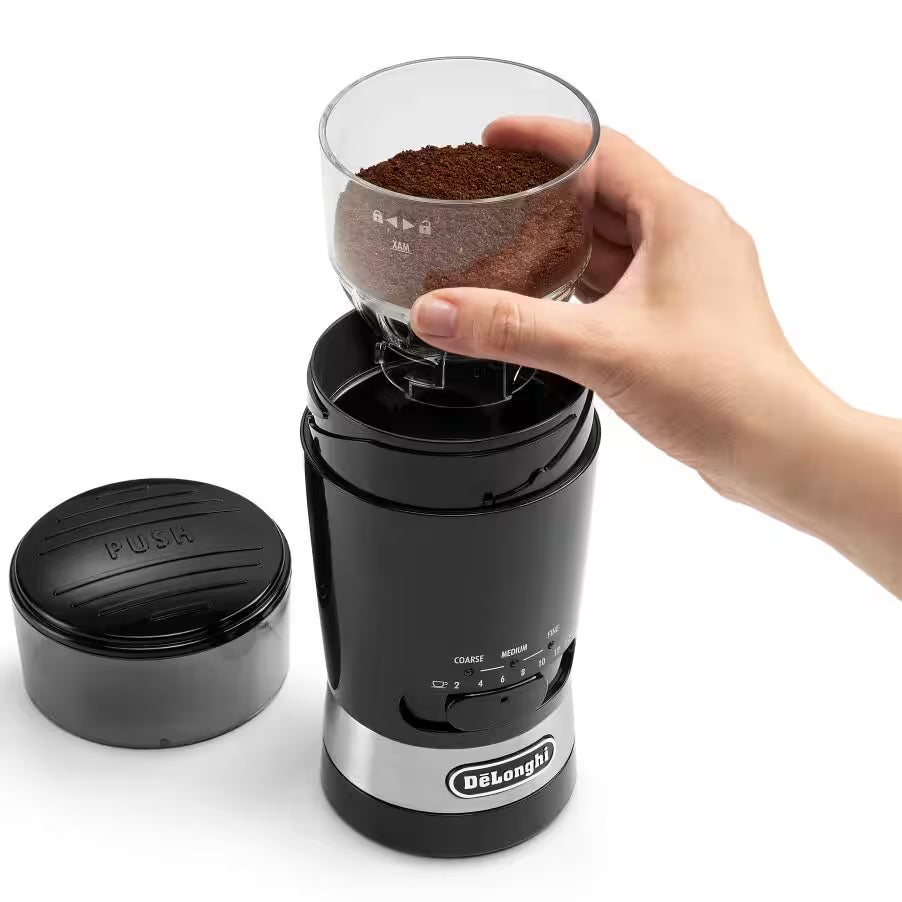 Delonghi 90g KG210 Mill Coffee Grinder - Black