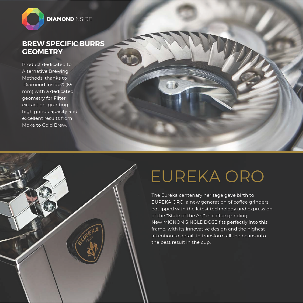 Eureka Oro Mignon Single Dose Pro 65 Grinder - Black