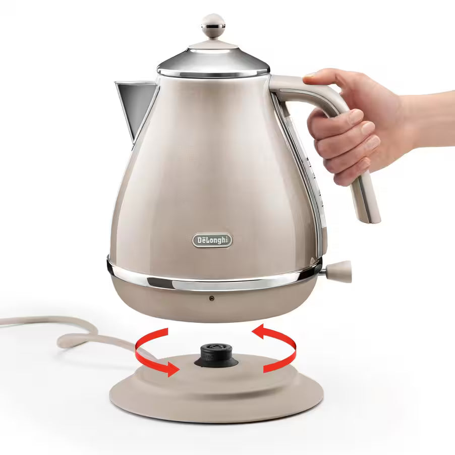 Delonghi Icona Metallics Electric Kettle - Beige Gold