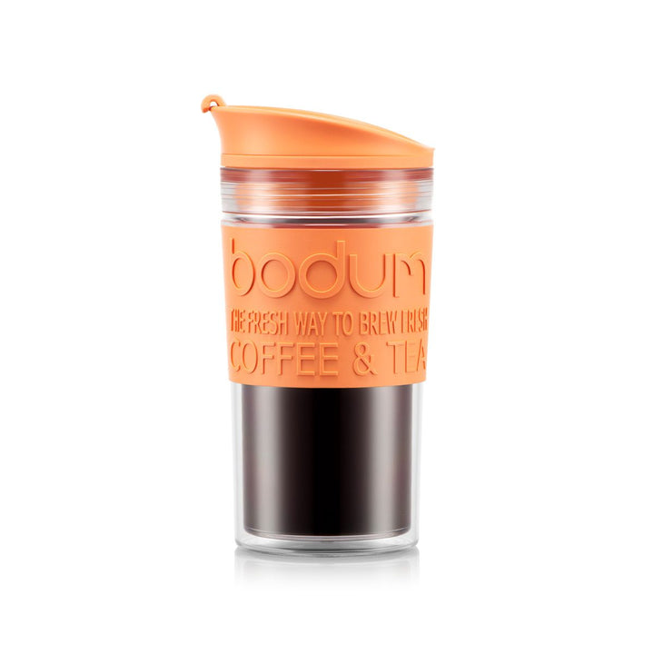 Bodum Travel Mug, Plastic - Orange Flame I Redber Coffee