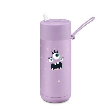 Frank Green Frankster Kids 16oz/475ml Ceramic Reusable Flip Straw Bottle - Lilac Haze Flick