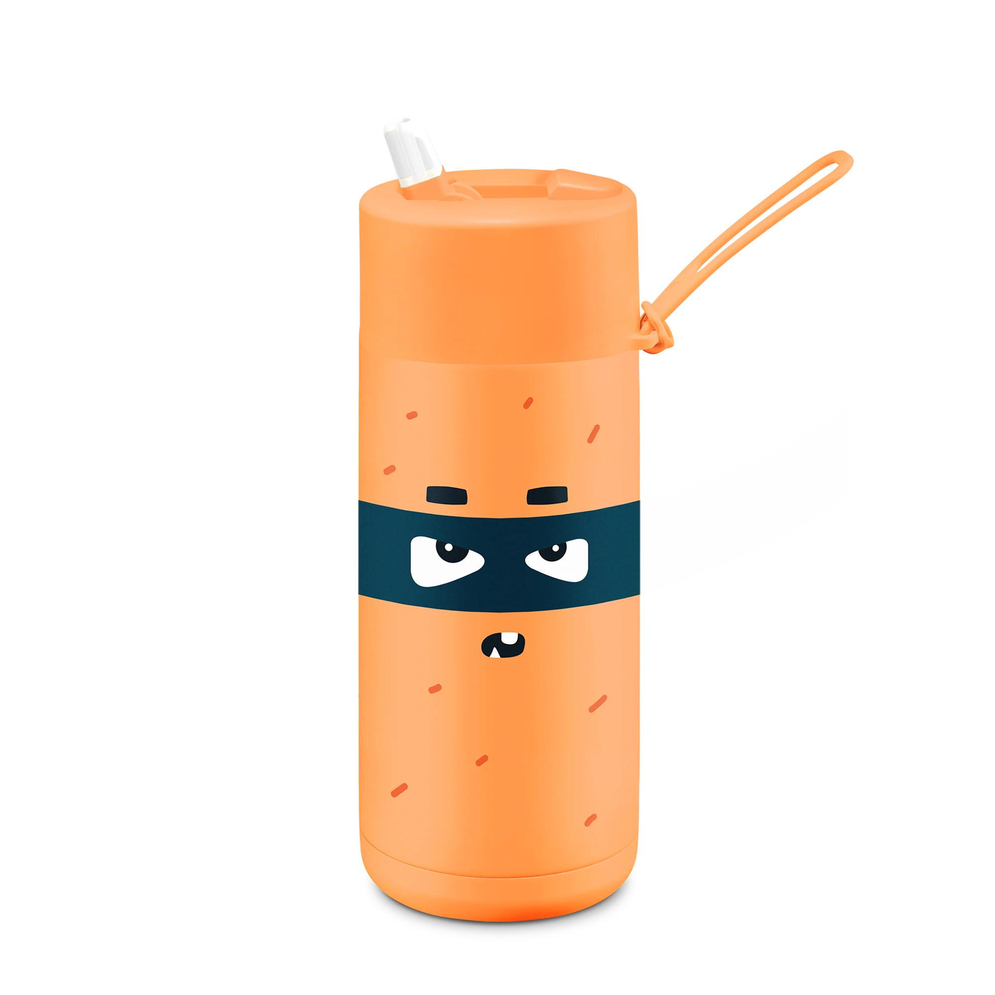 Frank Green Frankster Kids 16oz/475ml Ceramic Reusable Flip Straw Bottle -  Neon Orange Robin