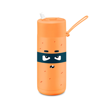 Frank Green Frankster Kids 16oz/475ml Ceramic Reusable Flip Straw Bottle -  Neon Orange Robin