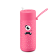 Frank Green Frankster Kids 16oz/475ml Ceramic Reusable Flip Straw Bottle -  Neon Pink Piper