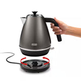 Delonghi Distinta X Stainless Steel Electric Kettle - Titanium Grey