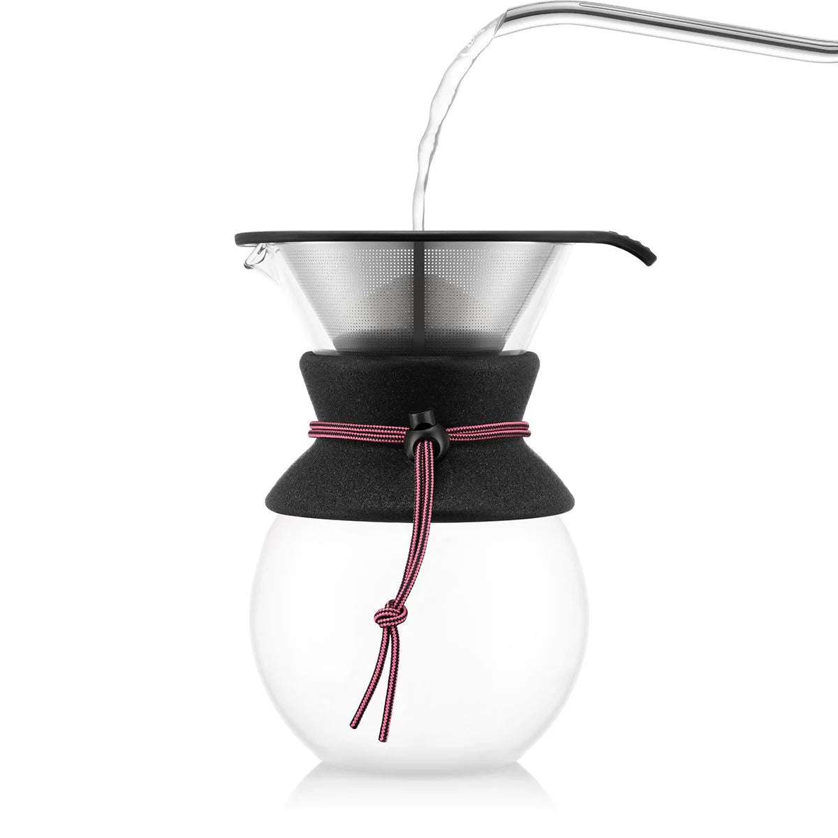 Bodum Pour Over Coffee maker with permanent s/s filter, 8 cup, 1.0 l, 34 oz - Bubblegum I Redber Coffee
