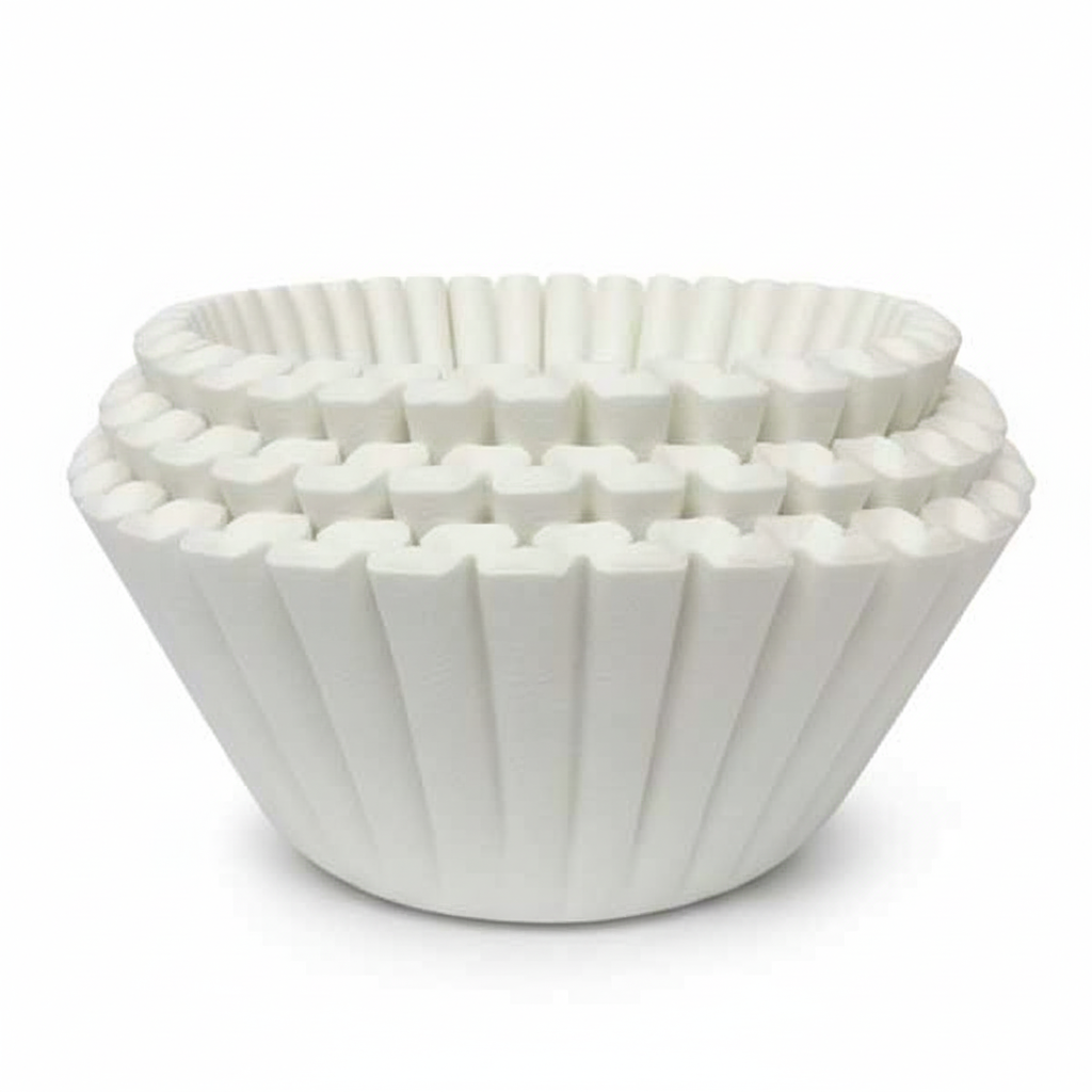 Coffee Filter Paper Filters 3-Pint Basket 1000pcs White 241mm x 89mm